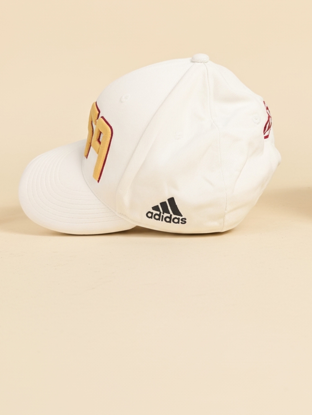 adidas Rutgers White Cap with Gold '1869' Numbers and Red Trim 150th Anniversary